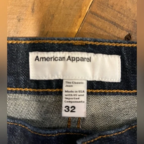 American Apparel Dark Blue Straight Jeans - Picture 3 of 3